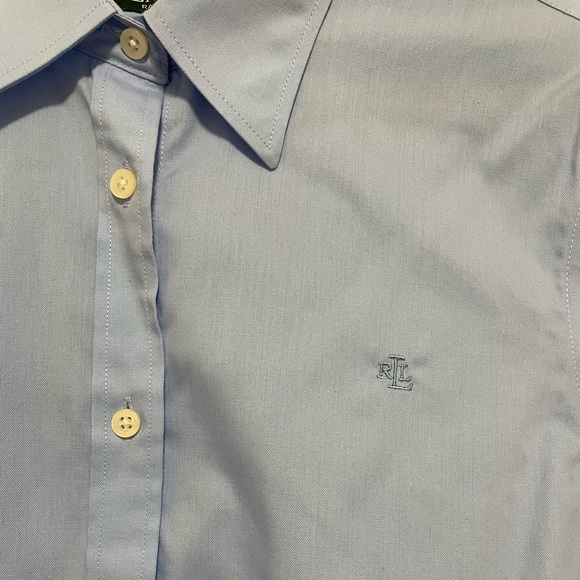 Ralph Lauren Non-Iron Fitted Blue Button Up - Picture 4 of 6